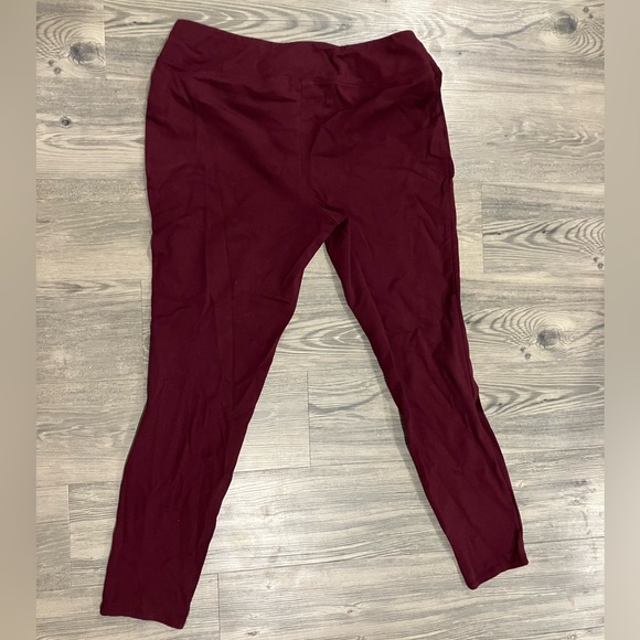 Cato Fashions C est 1946 Burgundy Yoga Pants - Picture 3 of 3